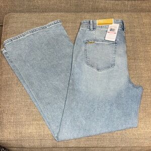 NWT Michael Kors MK WMN’s 10 LT Stone Wash Carmen Wide Leg Jean Super High Rise